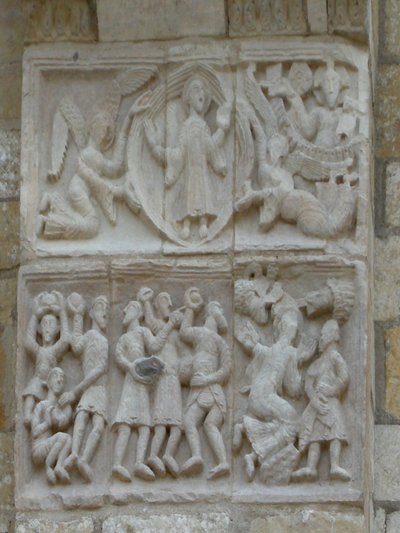 Relief depicting the stoning of St. Stephen by French School
